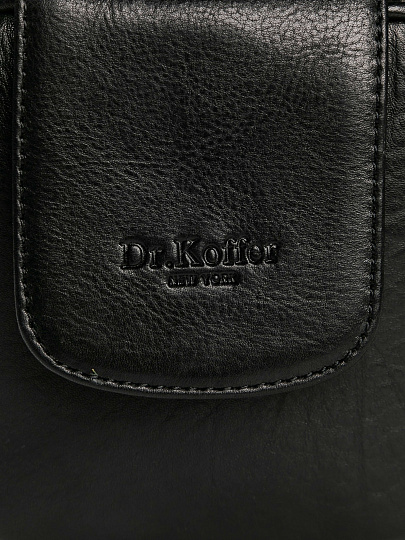 Несессер Dr.Koffer из натуральной кожи черный