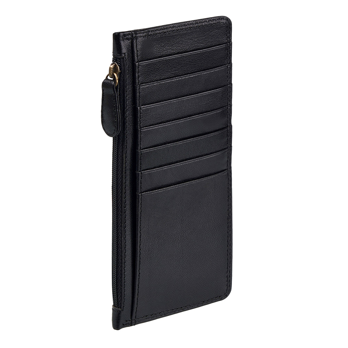 Кредитница Dr.Koffer из натуральной кожи черная