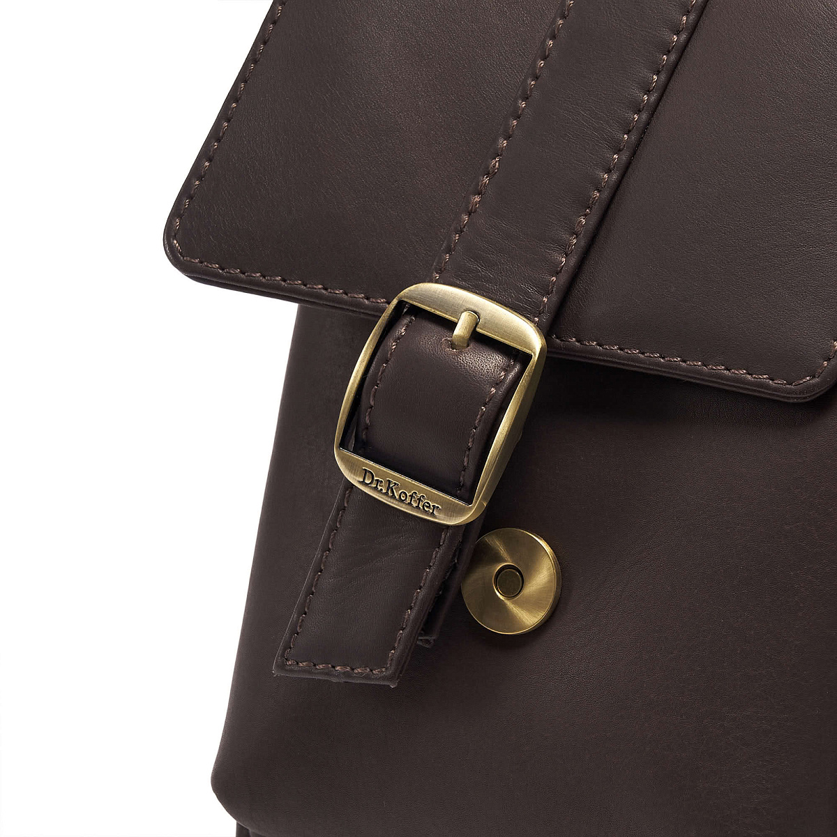 Сумка через плечо Dr.Koffer из натуральной кожи коричневая