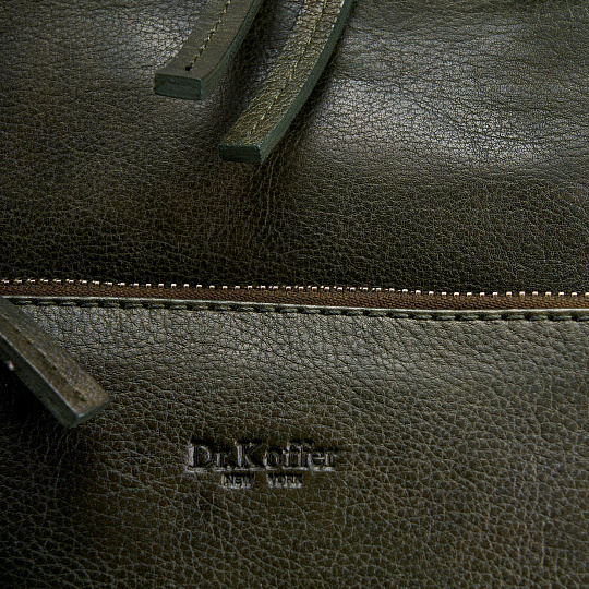 Рюкзак Dr.Koffer из натуральной кожи зеленый