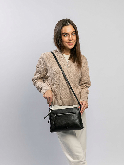 Женская сумка Dr.Koffer из натуральной кожи черная