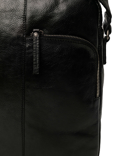 Сумка через плечо Dr.Koffer из натуральной кожи черная