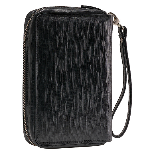 Сумка барсетка из натуральной кожи Dr. Koffer черная