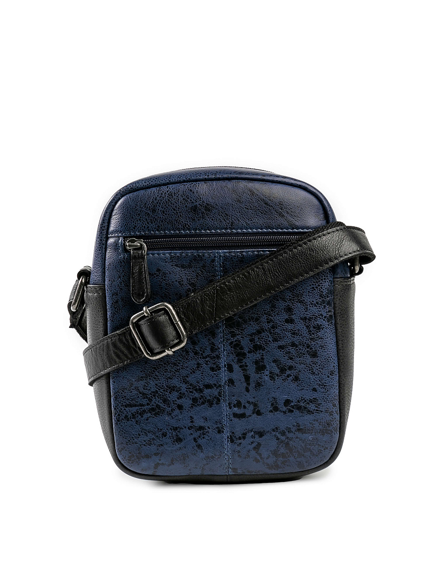 Сумка через плечо Dr.Koffer из натуральной кожи синяя