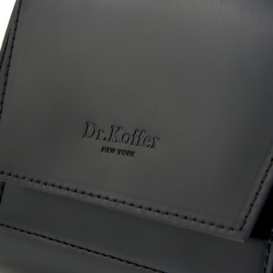 Женская сумка Dr. Koffer из натуральной кожи черная