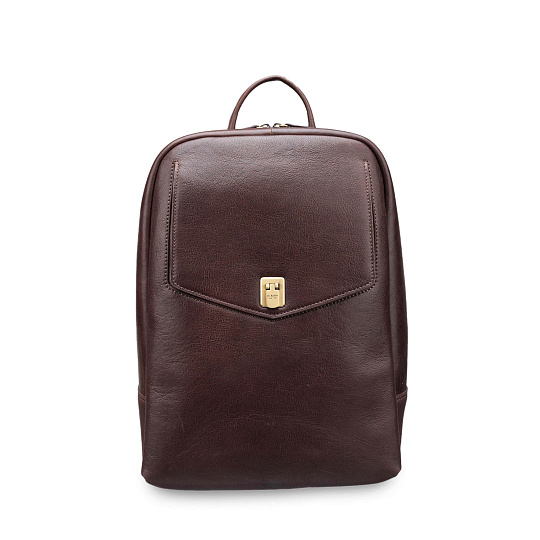 Рюкзак Dr.Koffer из натуральной кожи темно-коричневый