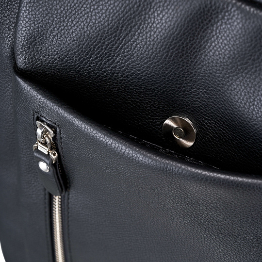 Сумка через плечо Dr.Koffer из натуральной кожи черная