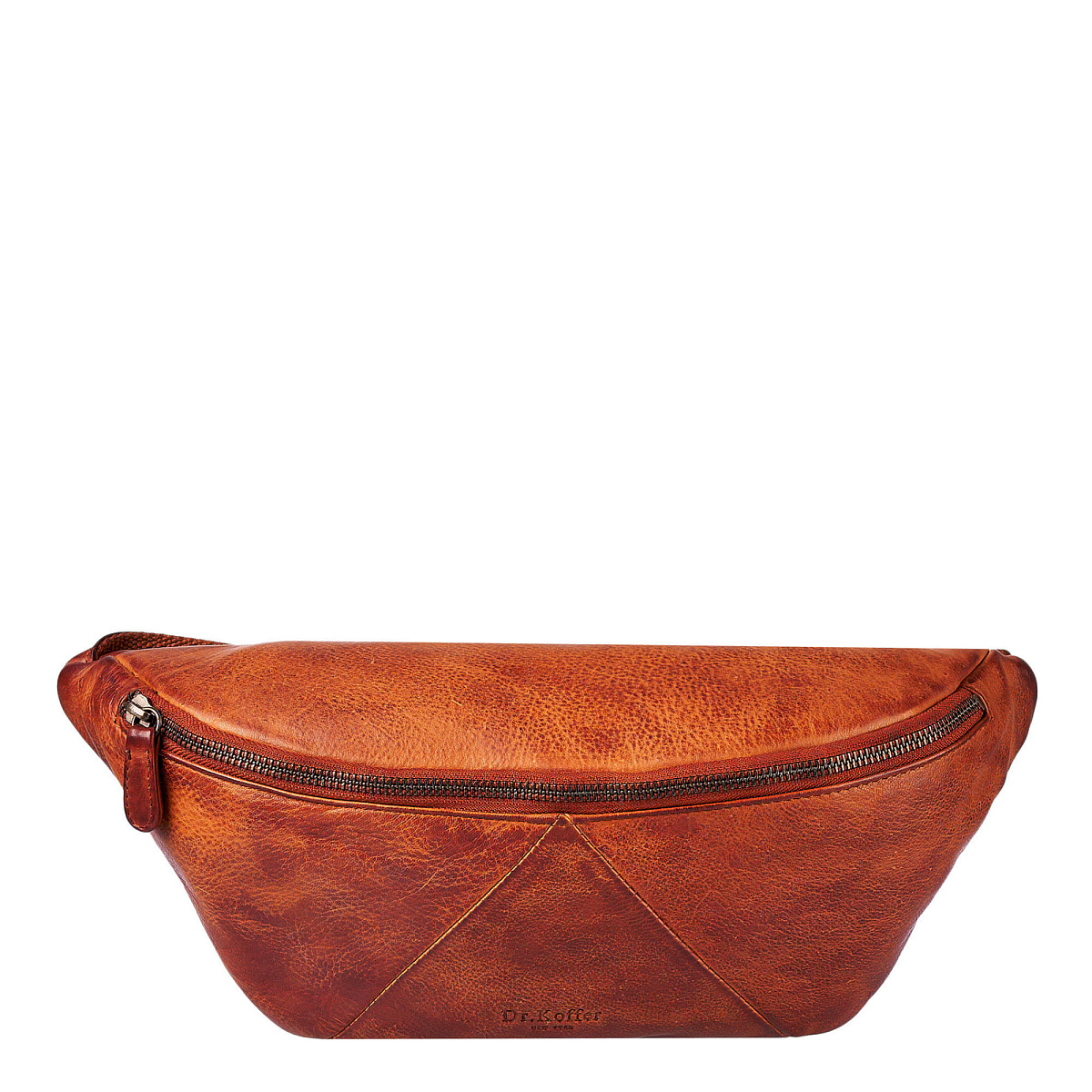 Сумка на пояс Dr. Koffer из натуральной кожи коричневая