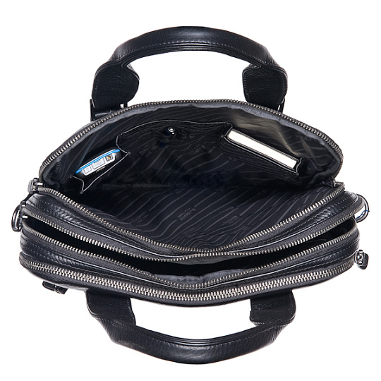 Черная мужская сумка на двух ручках Dr.Koffer B402367-01-04