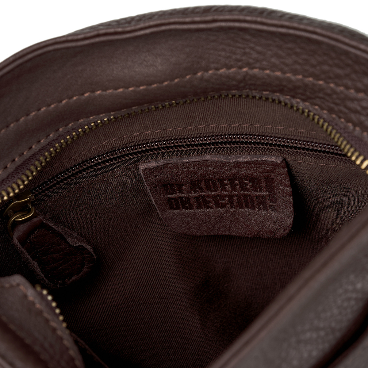 Сумка через плечо Dr.Koffer из натуральной кожи коричневая