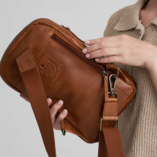 Рюкзак Dr.Koffer из натуральной кожи светло-коричневый