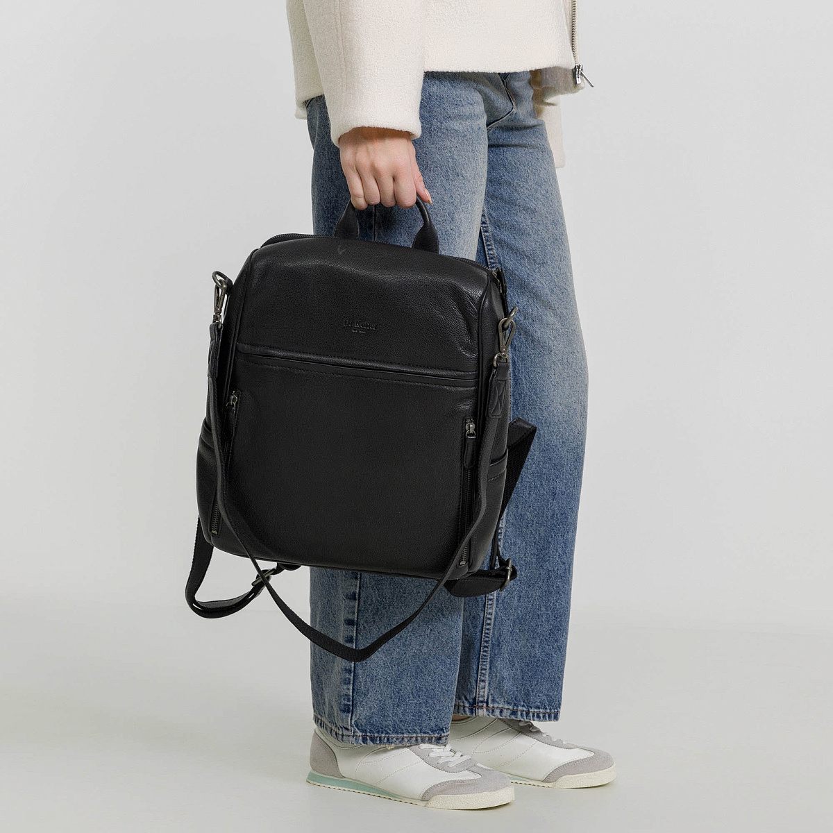 Рюкзак Dr.Koffer из натуральной кожи черный