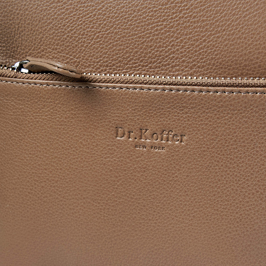 Рюкзак Dr.Koffer из натуральной кожи бежевый