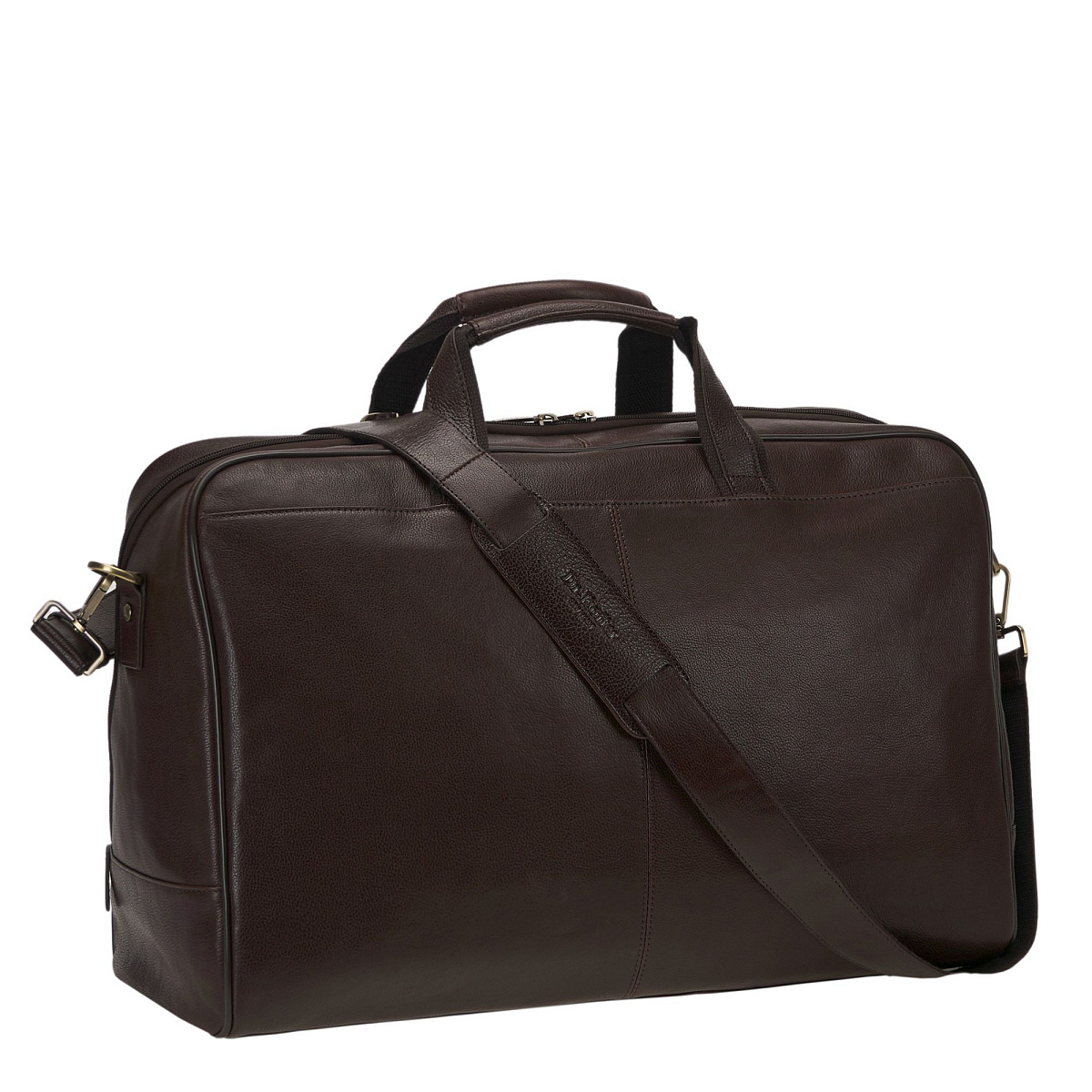 Сумка дорожная Dr.Koffer из натуральной кожи коричневая