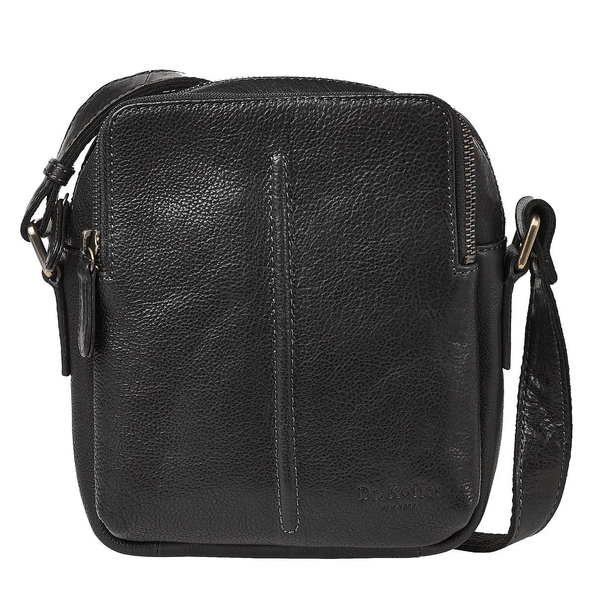 Сумка через плечо Dr.Koffer из натуральной кожи черная