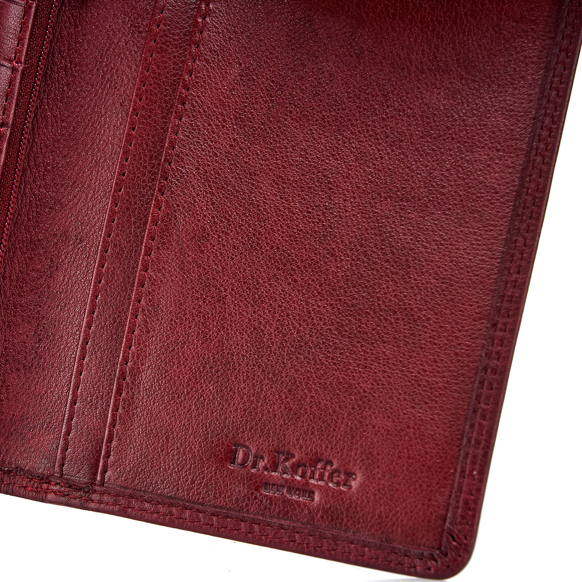 Портмоне Dr.Koffer из натуральной кожи бордовый