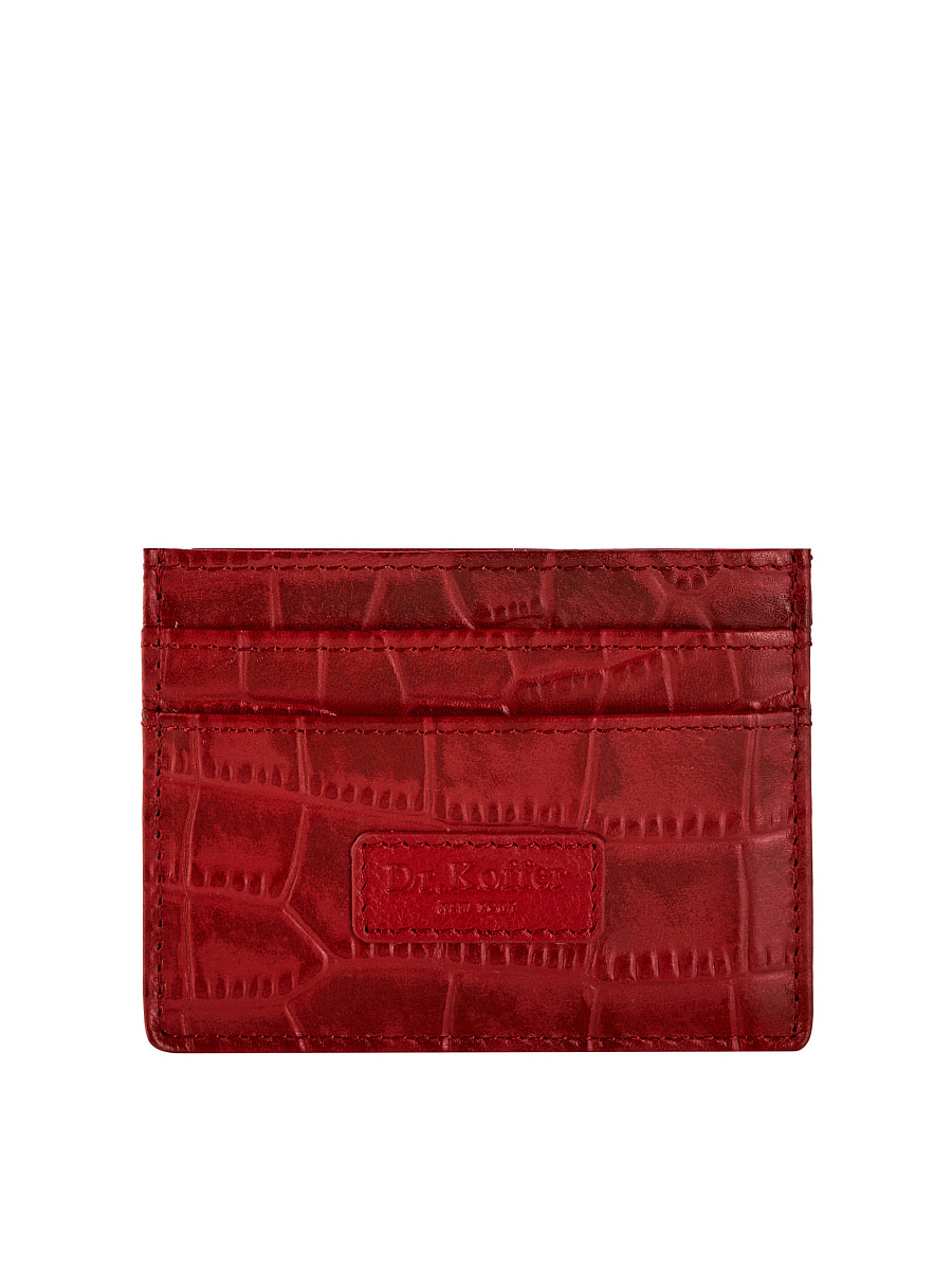 Кредитница Dr.Koffer из натуральной кожи красная