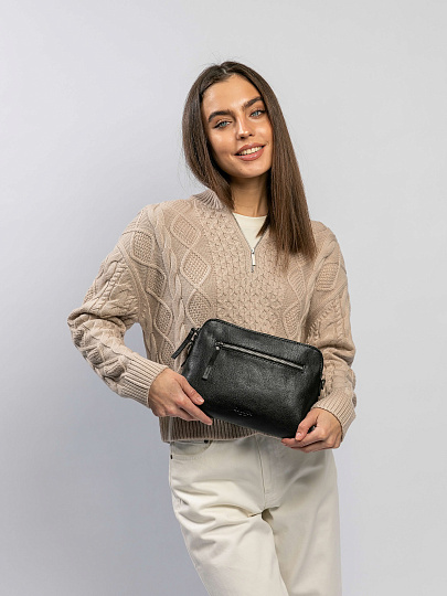 Женская сумка Dr.Koffer из натуральной кожи черная