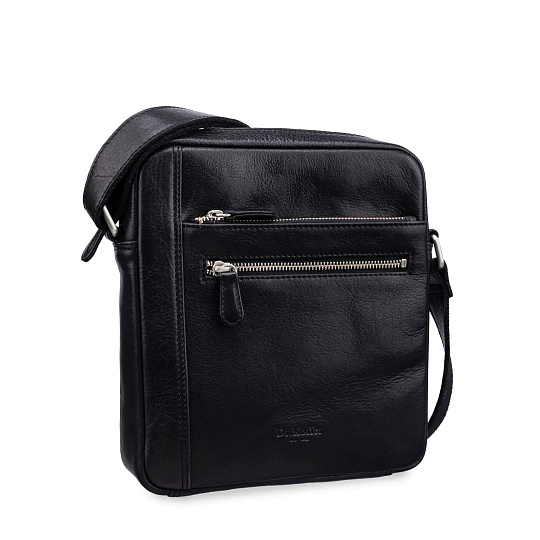 Сумка через плечо Dr.Koffer из натуральной кожи черная