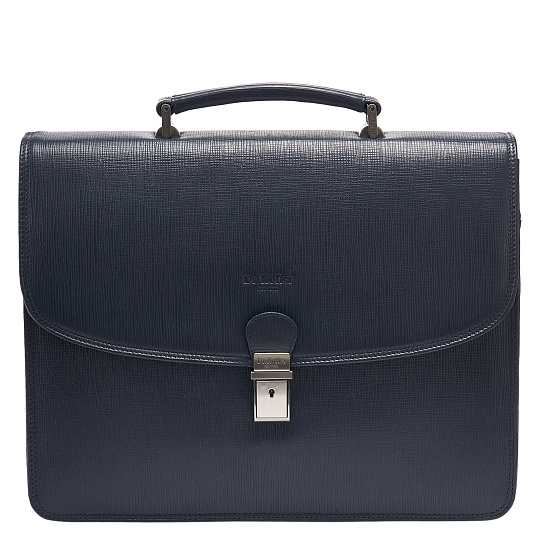 Портфель Dr.Koffer из натуральной кожи синий