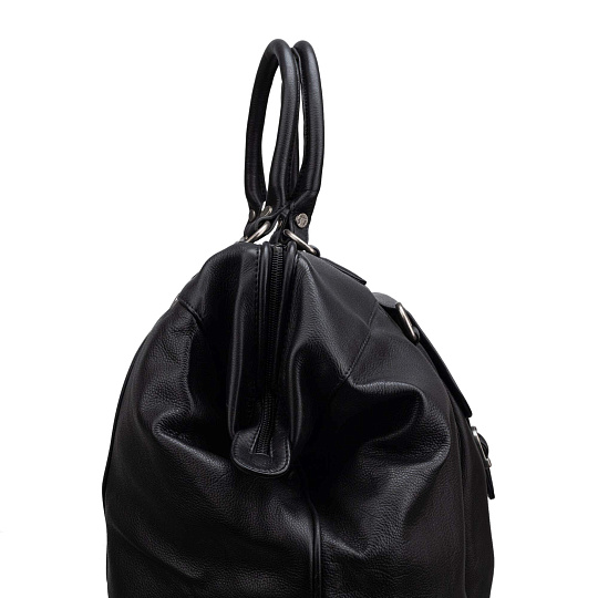 Сумка дорожная Dr.Koffer из натуральной кожи черная