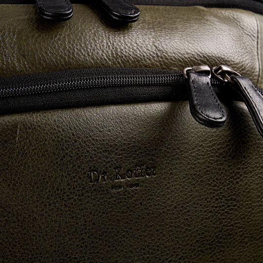 Рюкзак Dr.Koffer из натуральной кожи зеленый