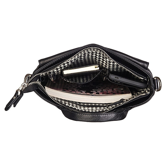 Сумка через плечо Dr.Koffer из натуральной кожи черная