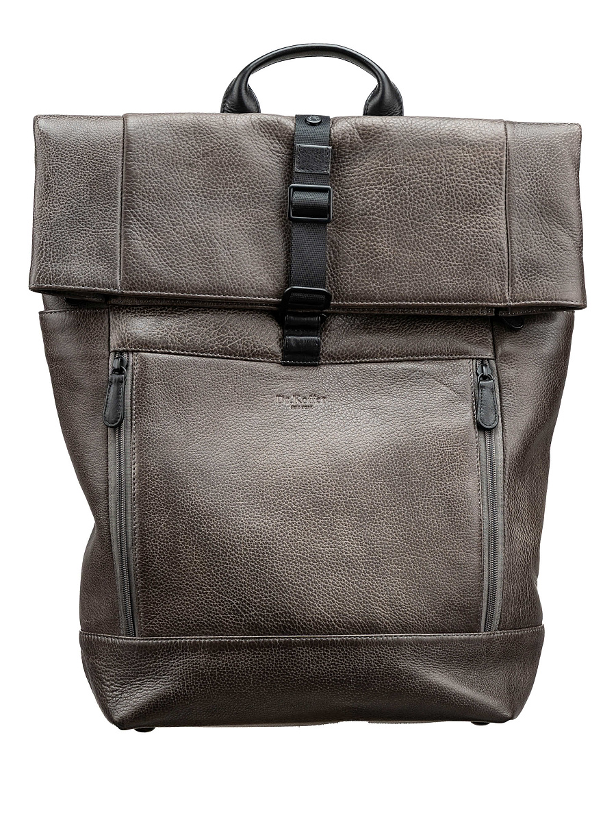 Рюкзак Dr. Koffer из натуральной кожи серый