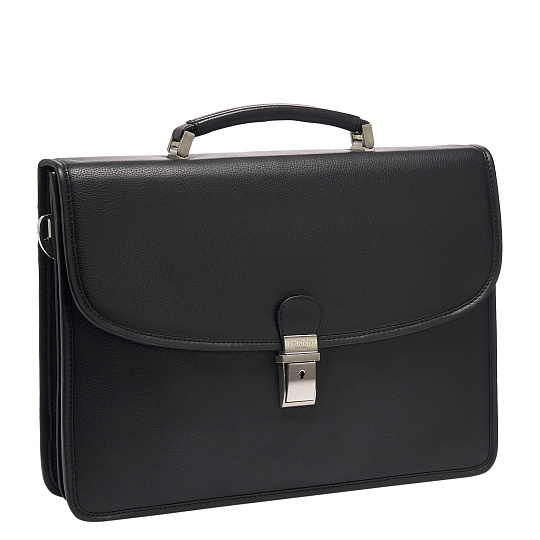 Портфель Dr.Koffer из натуральной кожи черный