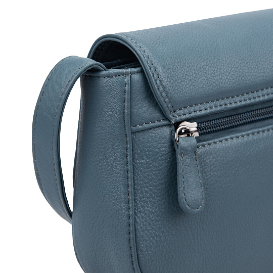 Женская сумка Dr.Koffer из натуральной кожи голубая