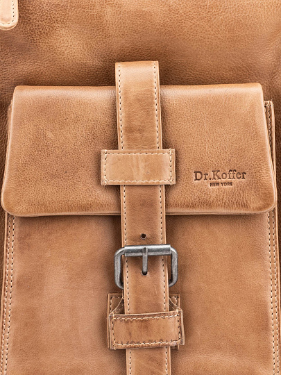 Рюкзак Dr.Koffer из натуральной кожи светло-коричневый