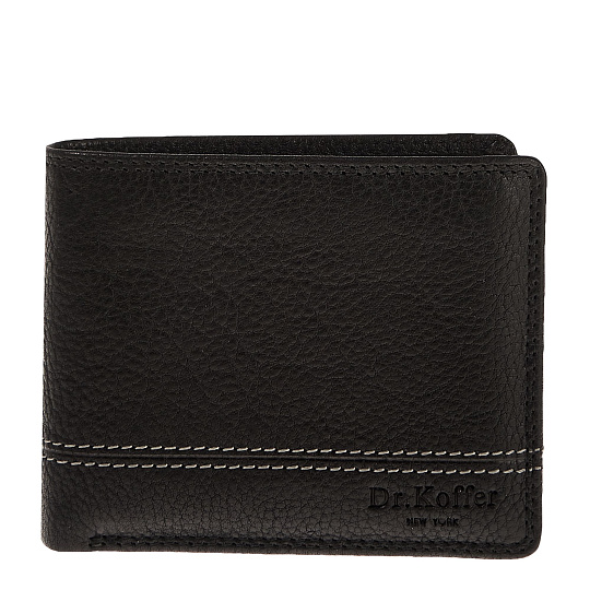 Портмоне Dr.Koffer из натуральной кожи черное