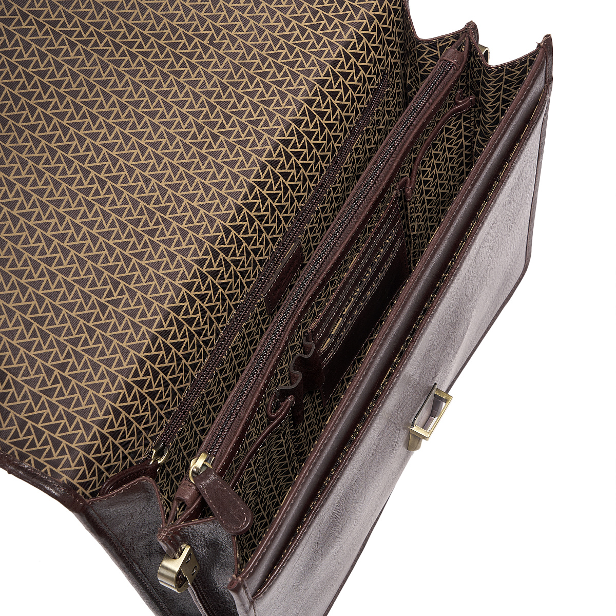 Портфель Dr.Koffer из натуральной кожи темно-коричневый