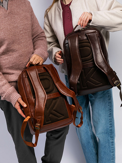 Рюкзак Dr. Koffer из натуральной кожи коричневый