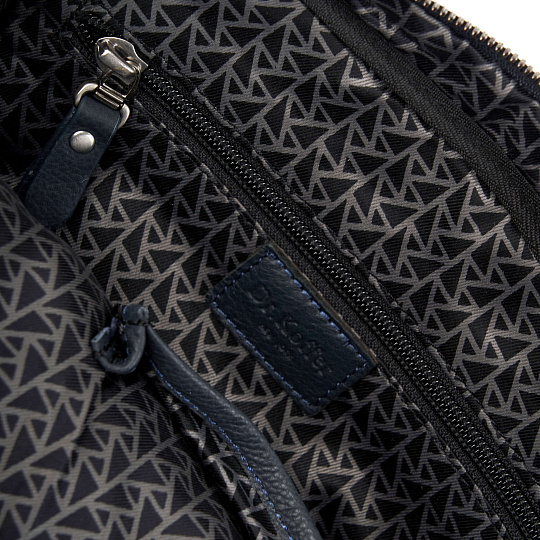 Сумка через плечо Dr.Koffer из натуральной кожи синяя