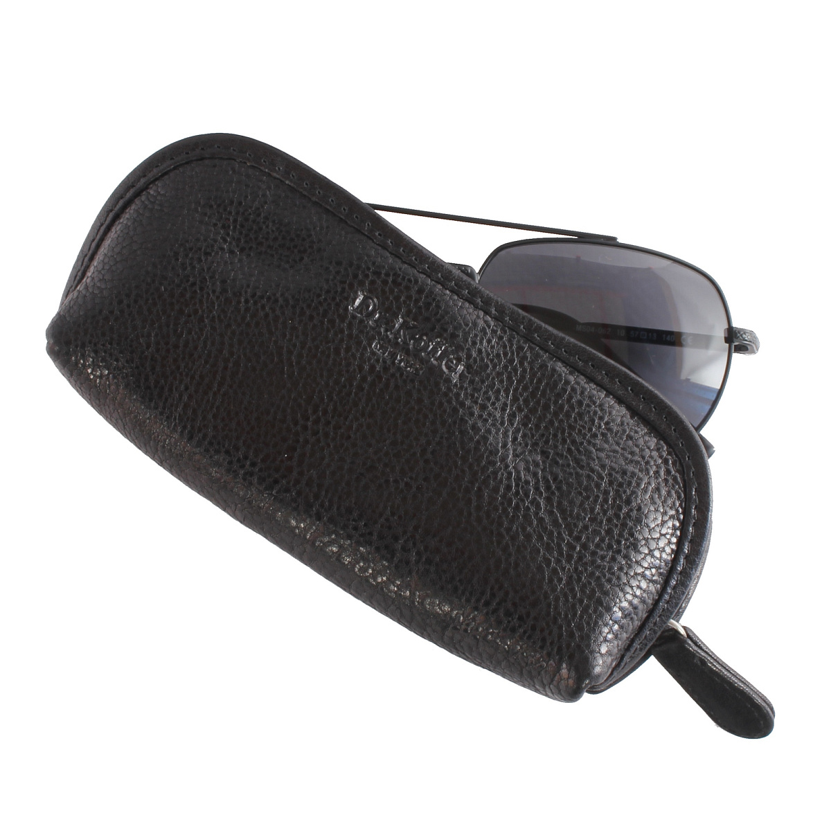 Очечник Dr.Koffer из натуральной кожи чёрный