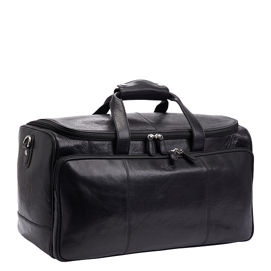Сумка дорожная Dr.Koffer из натуральной кожи черная
