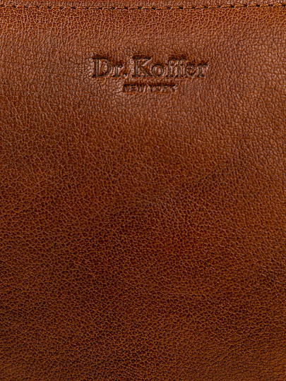Сумка через плечо Dr.Koffer из натуральной кожи коричневая