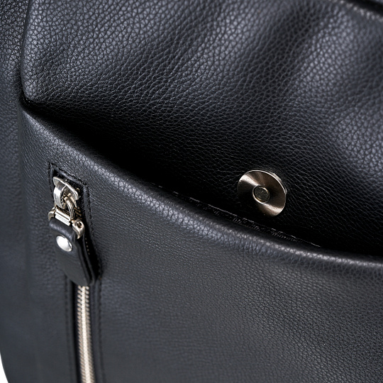 Сумка через плечо Dr.Koffer из натуральной кожи черная