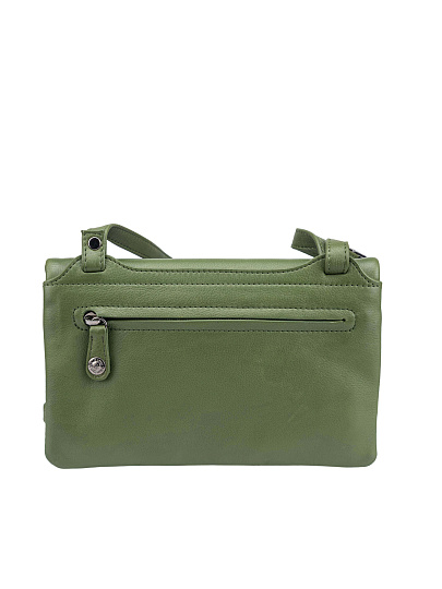 Сумка через плечо Dr.Koffer из натуральной кожи зеленая