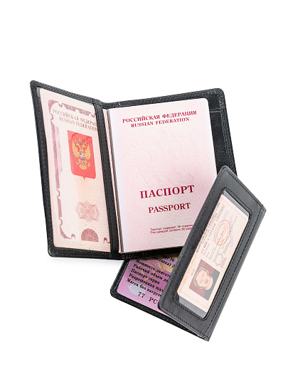 Обложка для паспорта/автодок из натуральной кожи Dr. Koffer