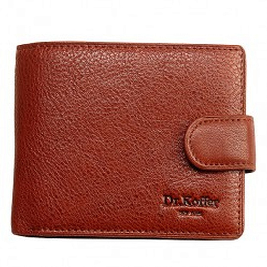 Портмоне Dr.Koffer из натуральной кожи светло-коричневое