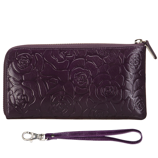 Портмоне Dr.Koffer из натуральной кожи фиолетовое