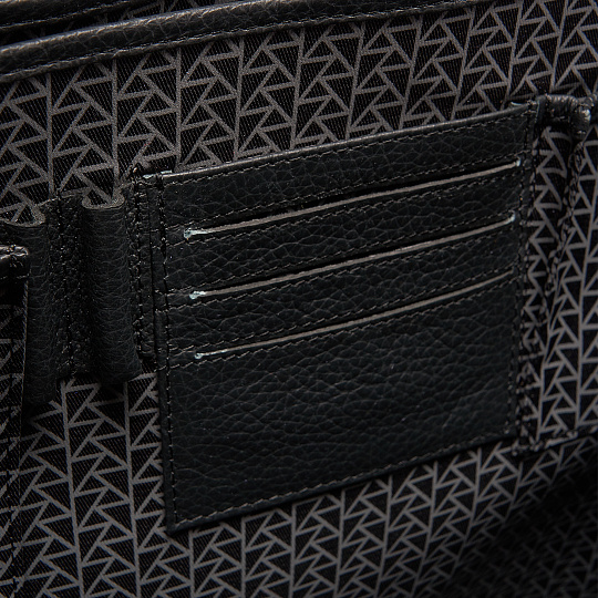 Портфель Dr.Koffer из натуральной кожи черный