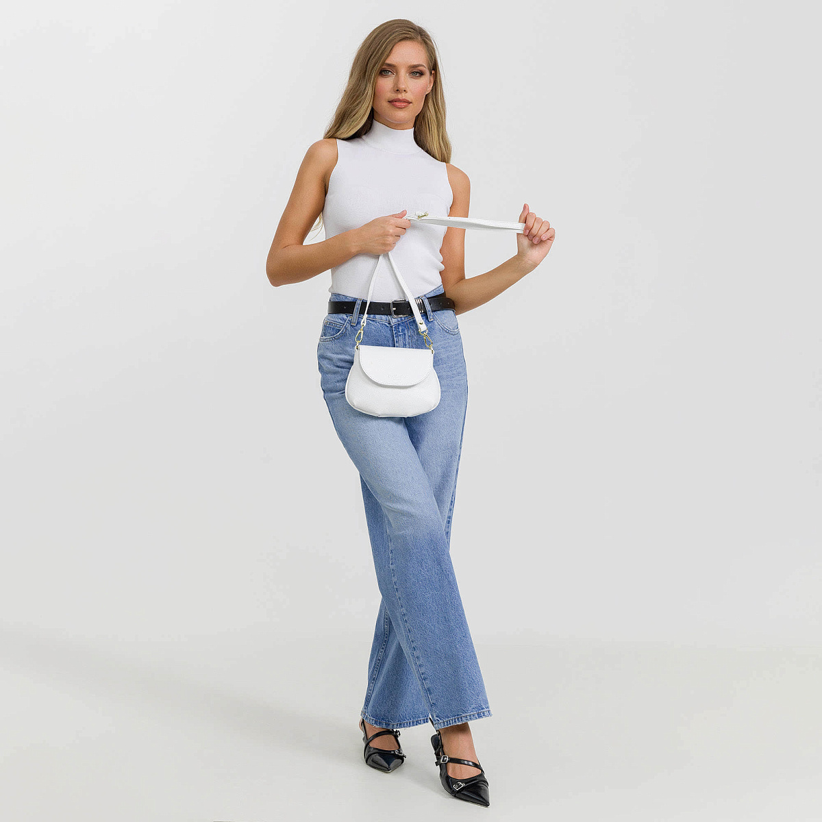 Женская сумка Dr. Koffer из натуральной кожи белая