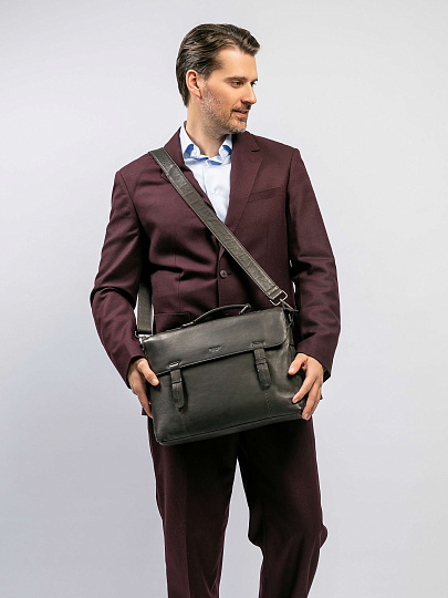 Портфель Dr.Koffer из натуральной кожи коричневый