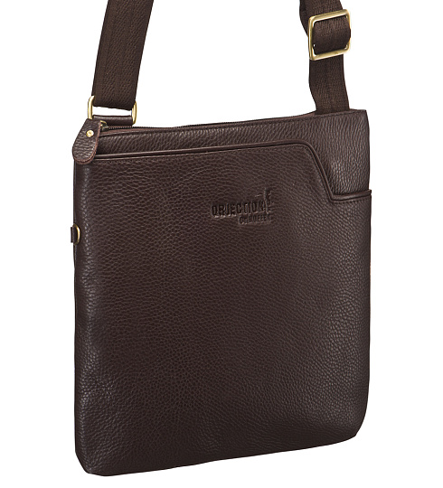 Сумка через плечо Dr.Koffer из натуральной кожи коричневая