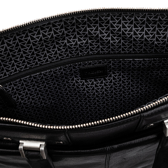 Деловая сумка Dr.Koffer из натуральной кожи черная