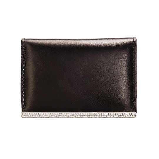 Визитница Dr.Koffer из натуральной кожи черная