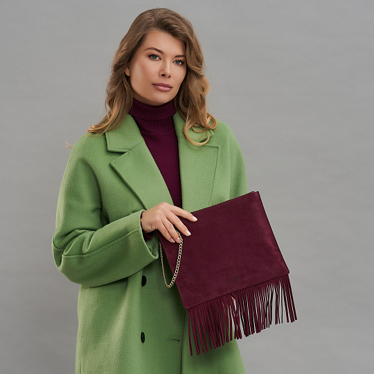 Женская сумка  Dr. Koffer из натуральной кожи бордовая